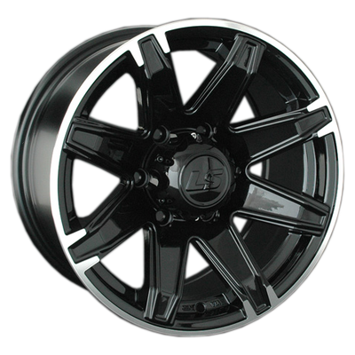 LS 8x17/6x139,7 ET10 D110,5 763 BKL (конус, Колпак+лого)